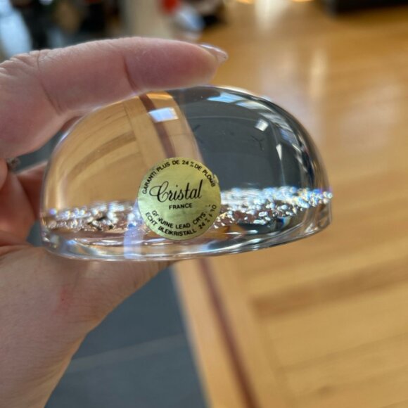 Garanti Cristal Snowflake Paperweight Genuine 24% Lead Crystal France S6484 - Picture 4 of 5